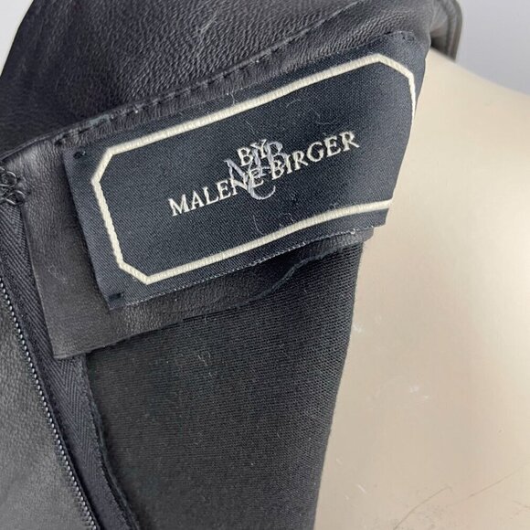 MALENE BIRGER Sheep Leather Pencil Sheat Luxury Bodycon Midi Dress Size 38 - Picture 6 of 12